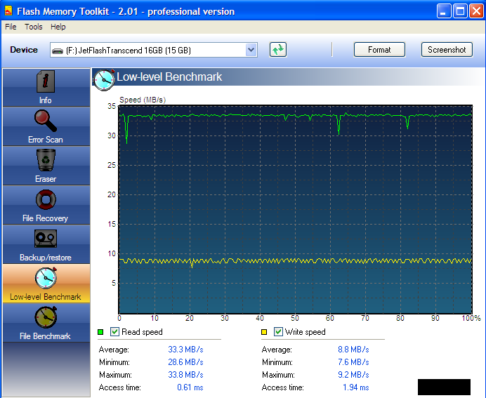 Transcend 16Go, USB 3.0, noir-vert