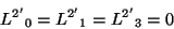 \begin{displaymath}{L^{2^\prime}}_0= {L^{2^\prime}}_1={L^{2^\prime}}_3=0\end{displaymath}