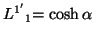 $\displaystyle {L^{1^\prime}}_1{=\cosh\alpha}$