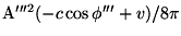 $ {\rm un } ' ^ 2 (-c\cos\phi ' + v) /8\pi$